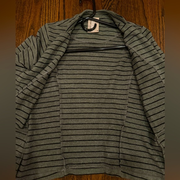 Anthropologie Gray Striped Jacket - Picture 5 of 6